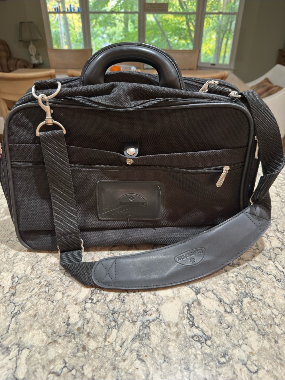 Samsonite Black Professional Laptop Briefcase with Adjustable Strap